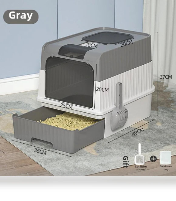 Closed Cat Litter Box with UV Sterilization and Deodorization — Litter Boxes, Smarter than future