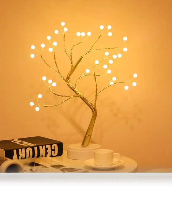 Creative LED Star Tree Light with Pearl — Tree Toppers, Voyex