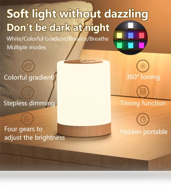 LED Bedside Touch Sensor Night Light — Night Lights, paraiclukl