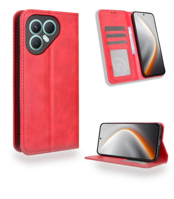 Leather Case Wallet Stand with Retro Texture — Flip Cases, Smartwatch 2025