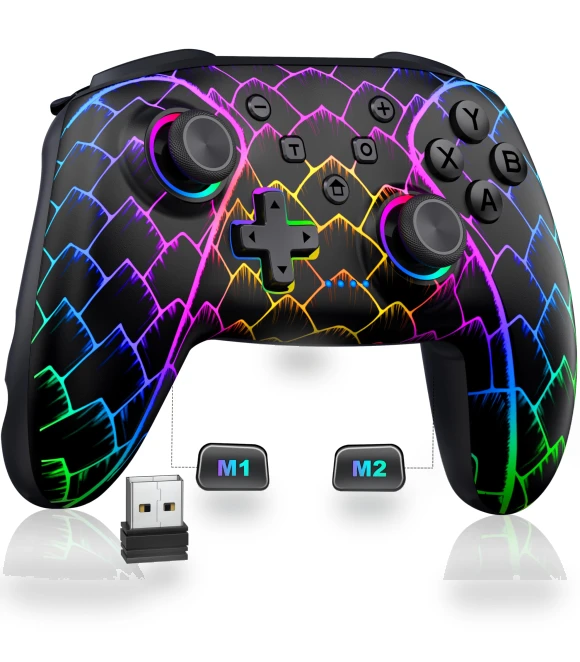 Pro Controller with Gyroscope, Macro, Rear RGB Backlight — Gaming Controllers, DOKI DOKI MARKET
