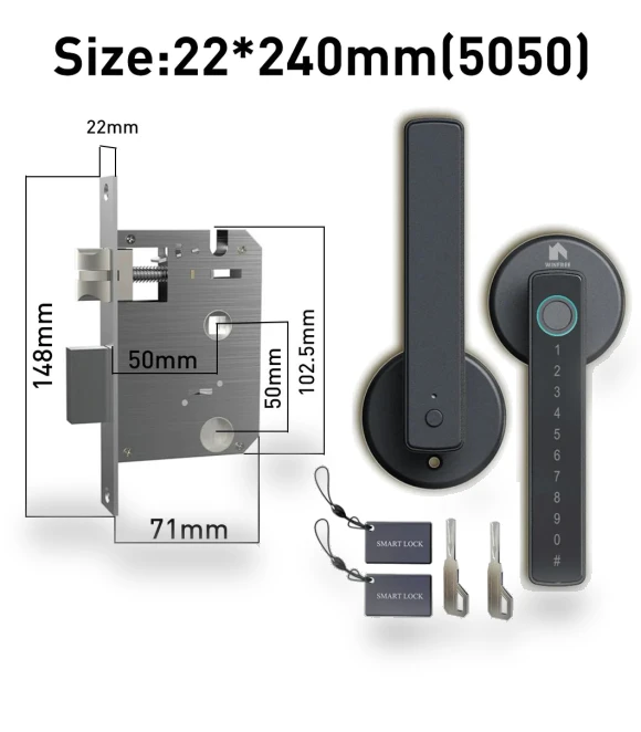 Smart Door Lock with Fingerprint — Smart Home Security, WINFREE