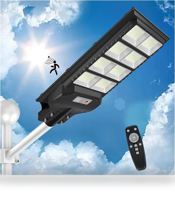 Solar Street Light with Motion Sensor — Outdoor Security & Flood Lighting, SAMURAI STYLE