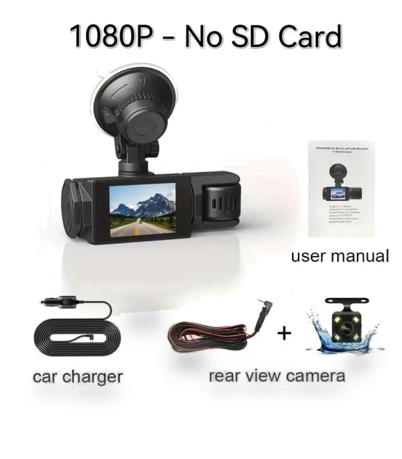 3-Channel WiFi Car DVR with 1080P Triple Camera — Dashboard Cameras, LIAESMART