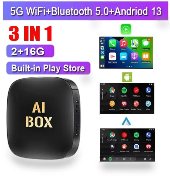 3 in 1 Wired and Wireless CarPlay Adapter for Cars — Stereo Receivers, HOME-Auto-001