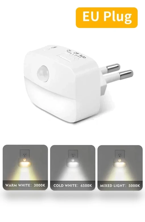 Motion Sensor Socket Plug-in LED Night Light — Night Lights, DC-HOME-3
