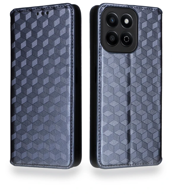 Rhombus Imprint PU Leather Phone Wallet Cover — Basic Cases, Samrtwatch Bands Straps