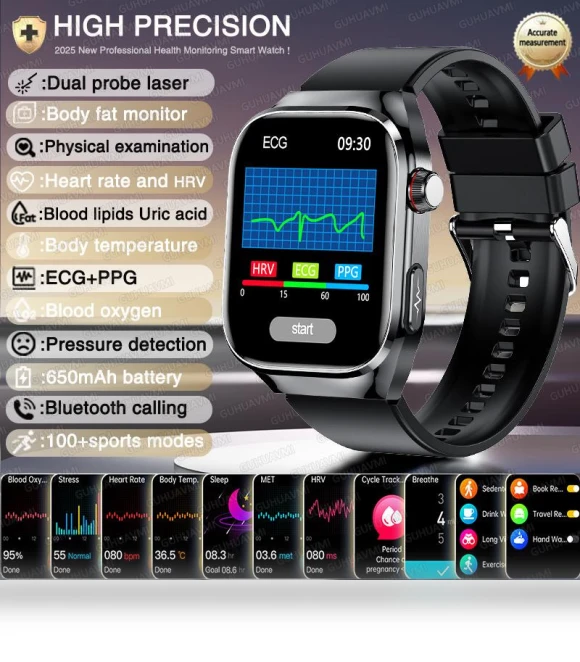 Smart Health Watch with AI Laser Diagnostics — Smartwatches, Carrefour