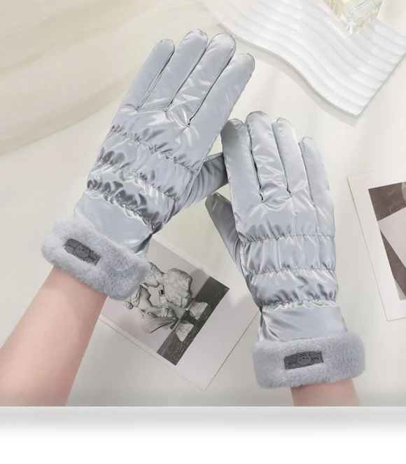 Mitten Gloves with Full Fingers and Bear Design — Gloves & Mittens, Liingyimn
