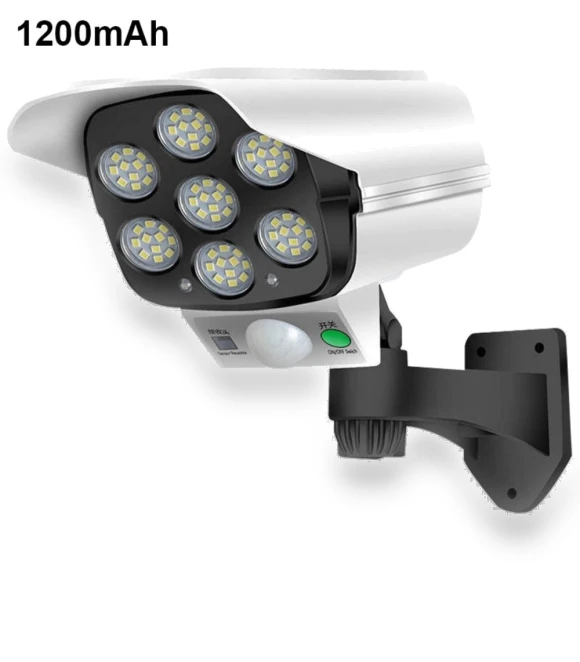 Solar Powered Dummy Camera Wall Lamp with Motion Sensor — Outdoor Security & Flood Lighting, Sntyjrmr