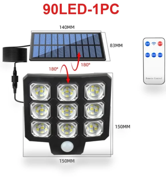 Split Motion Sensor Flood Light — Outdoor Security & Flood Lighting, Outdoor lighting