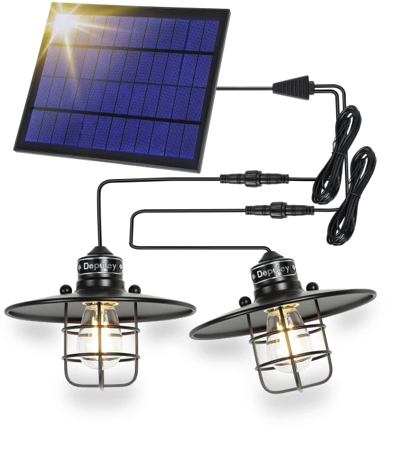 Split Type Dual Solar Pendant Lights — Outdoor Security & Flood Lighting, DINGLILED