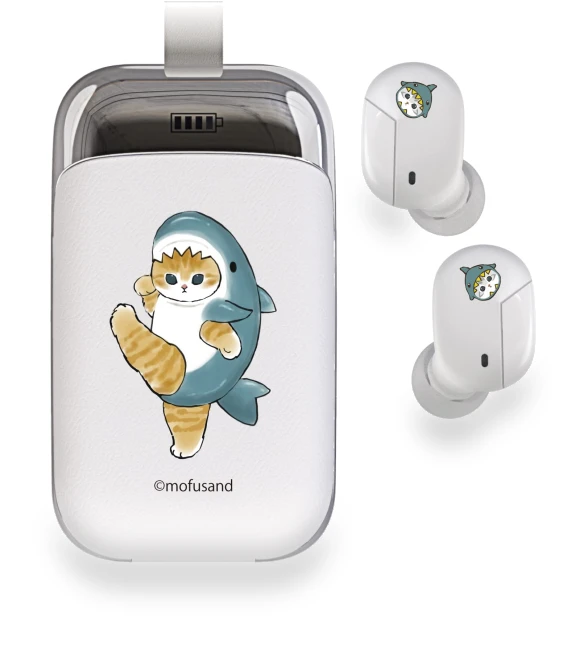 True Wireless Earbuds (Shark Cat Design) — In-Ear Headphones, HAYAO