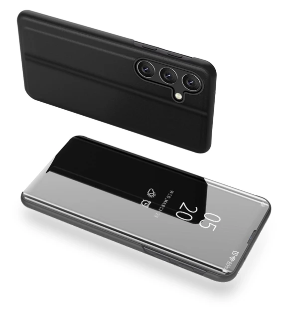 View Window PU Leather Protective Phone Case Stand Mirror — Phone Accessories, Smartwatch 2025