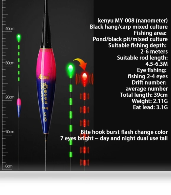 Color Changing Smart LED Fishing Float — Bite Indicators, Inteflooring