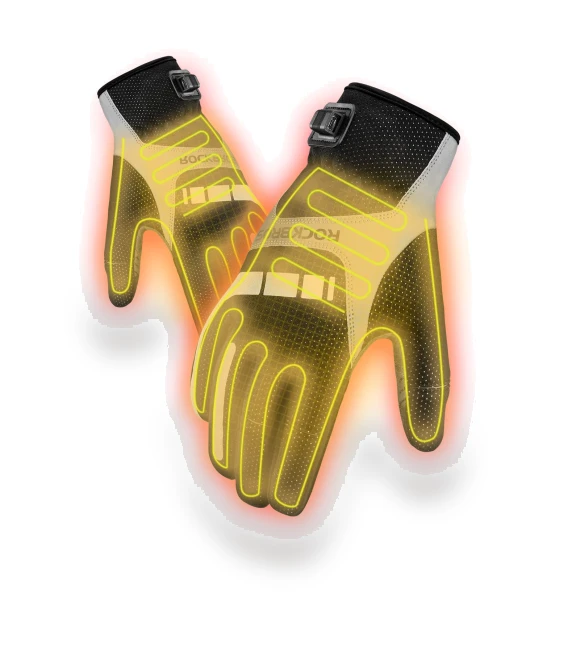 Heated Gloves with Touchscreen and SBR Padding — Gloves & Mittens, ROCKBROS