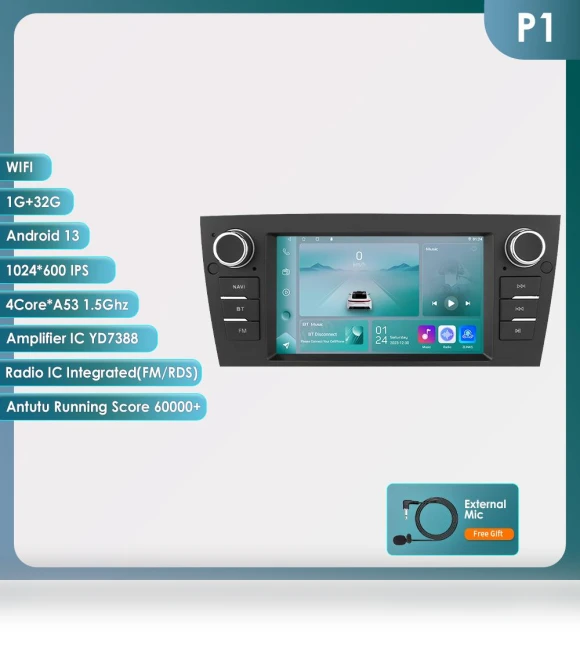 Intelligent 7-inch AI 2din Android 13 Car Multimedia Video Player — Stereo Receivers, Hizpo