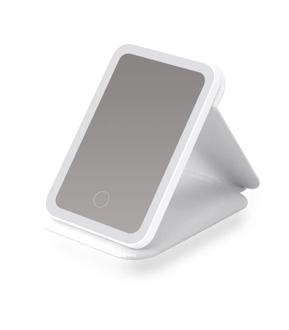 Lighted Makeup Mirror with Adjustable Brightness — Handheld, Jinmei