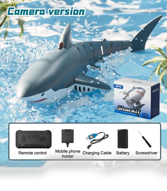 Remote Control Shark Toy with 4K HD Camera — Aquatic Vehicles, Each Insisting