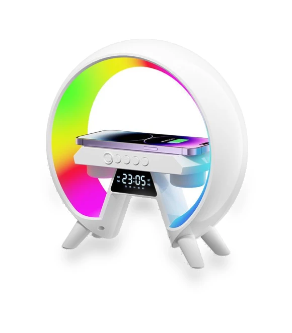 Smart Light Wireless Charger with Bluetooth Speaker and Alarm Clock — Alarm, BC Pet Supplies