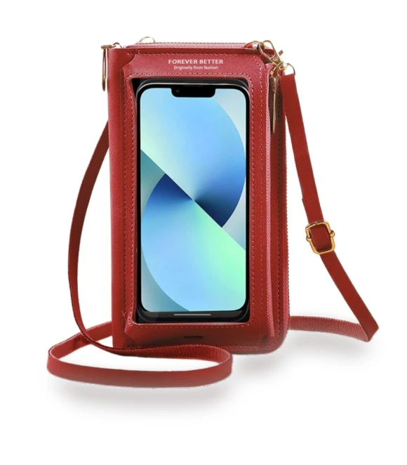 Smartphone Shoulder Pouch with Charging and Touchscreen — Mobile Devices & Accessories, ALVEIN