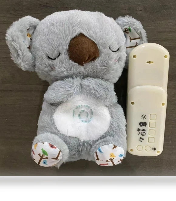 Breathing Koala with Light and Sound, Sleep and Play Companion for Infants — Baby Rattles & Soft Rings, JoyBliss