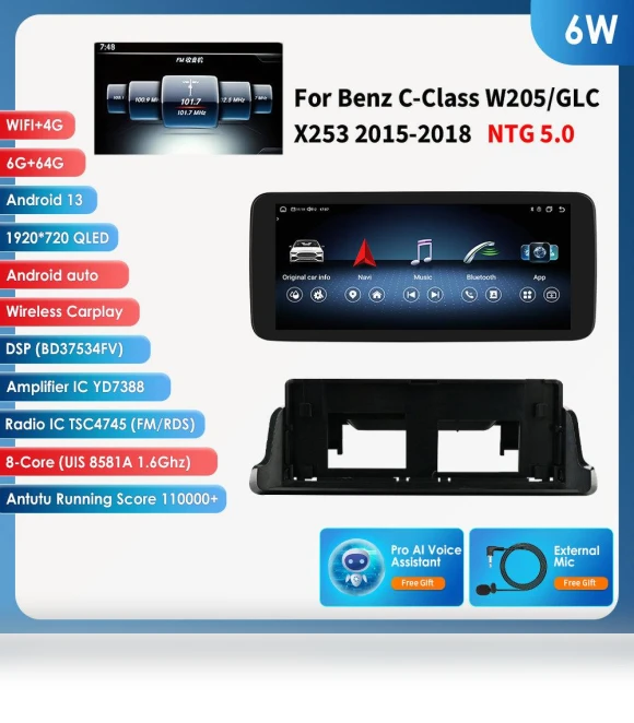 CarPlay Android Auto Multimedia Radio System — Stereo Receivers, OSSURET