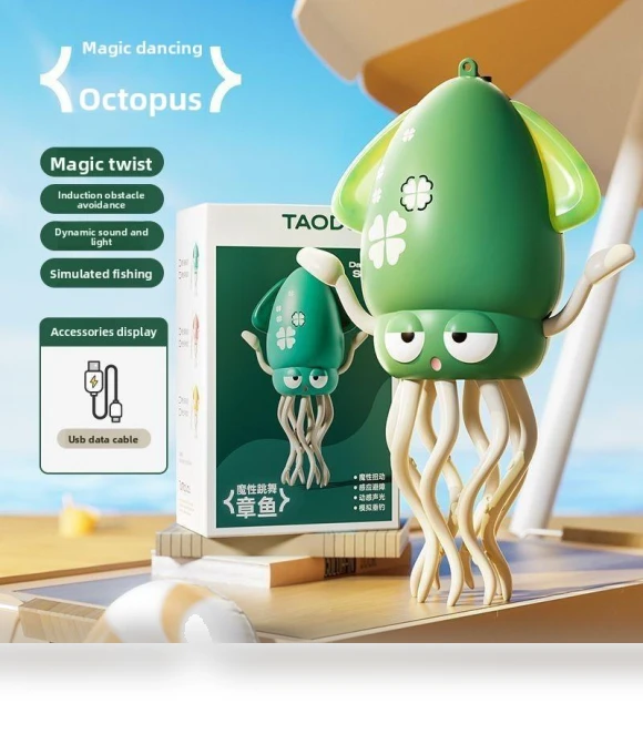 Dancing Electric Octopus Toy with LED Lights and Music — Interactive Learning Devices, EdenGrow