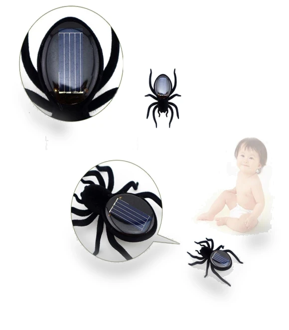 Educational Solar-Powered Spider Robot Toy — Solar Power, Gouhuo