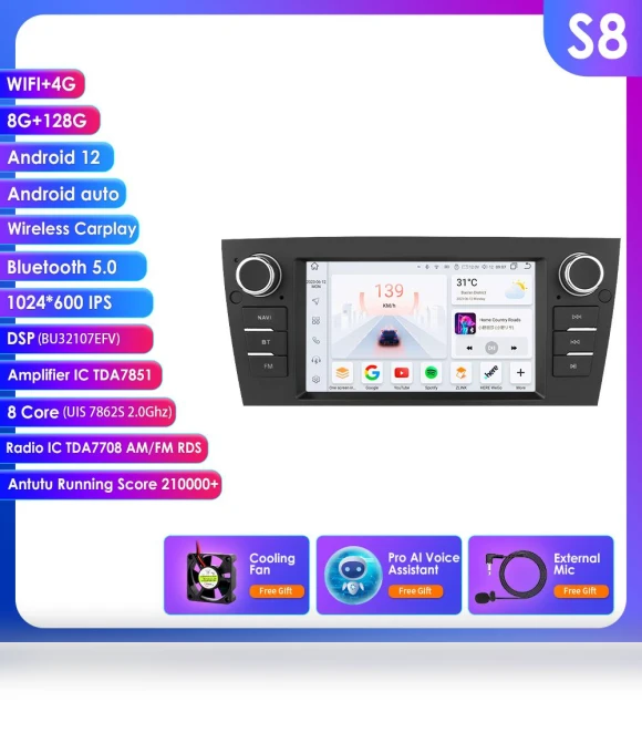 Intelligent 7-inch AI 2DIN Android 13 Car Multimedia Video Player — Stereo Receivers, OSSURET