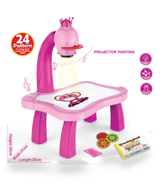 Kids Smart Projector with Light and Music, Educational Drawing Toy Car — Interactive Learning Devices, Gouhuo