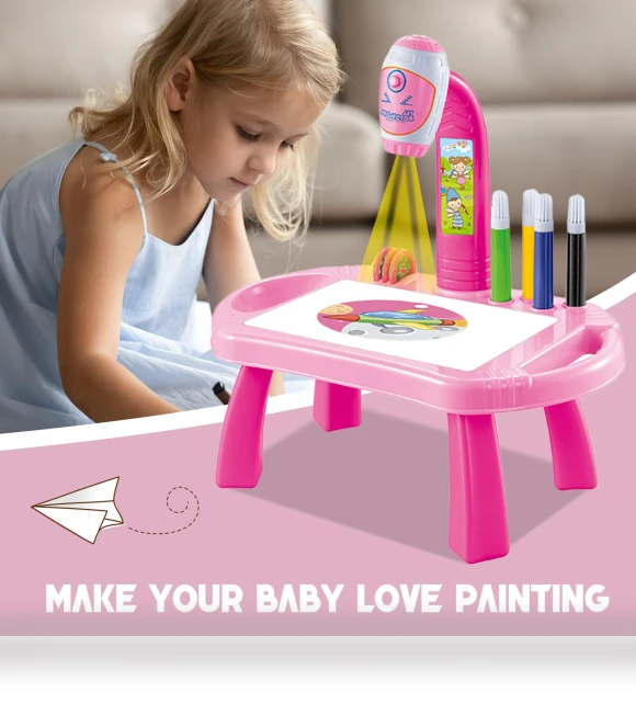 Kids Smart Projector with Light and Music, Educational Drawing Toy Car — Interactive Learning Devices, Gouhuo