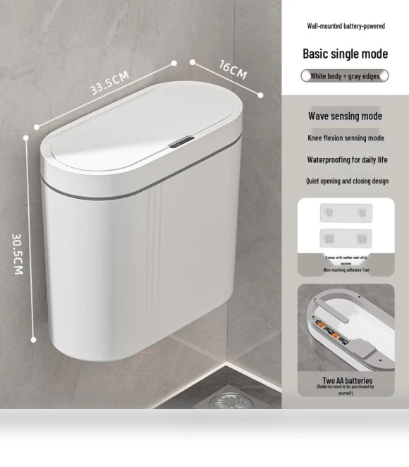 Smart Automatic Wall-Mounted Trash Can — Kitchen Cans, Value Vault