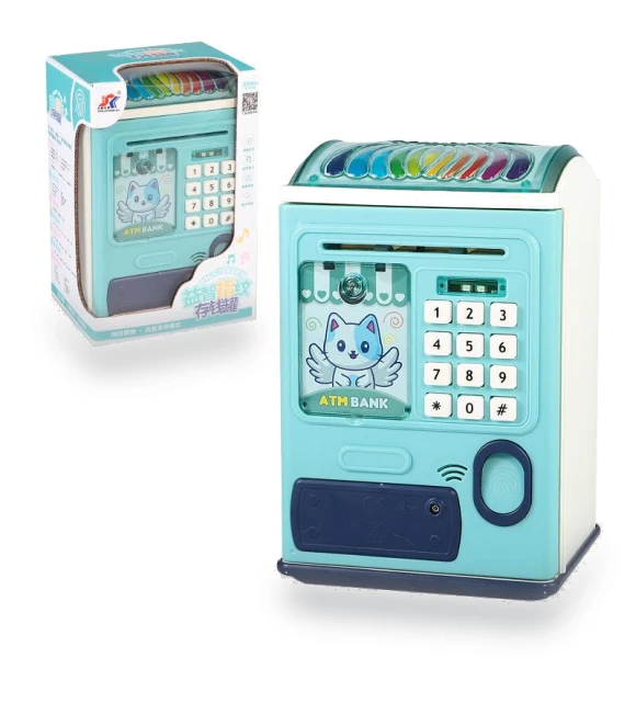 Smart Password Fingerprint Automatic Roll Money Piggy Bank — Savings & Piggy Banks, Happy Time For kids