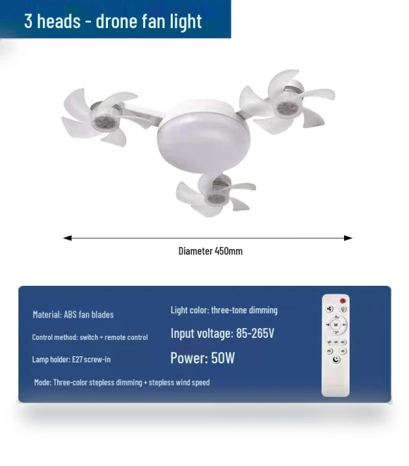 Smart Silent Ceiling Fan Light with Remote Control — Ceiling Fans, Value Vault
