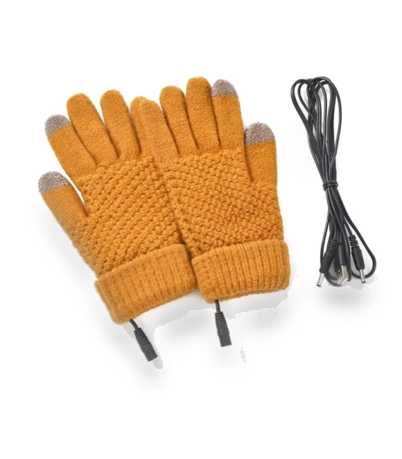 Touchscreen Heated Knitted Gloves — Gloves & Mittens, FSshinanhai