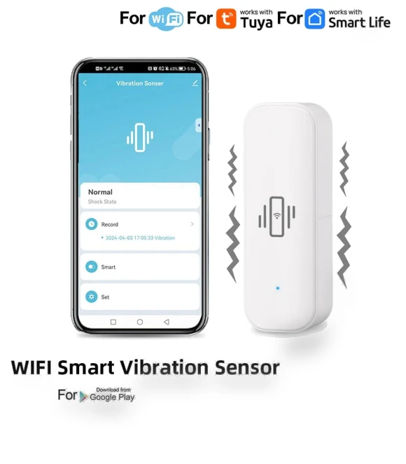 WiFi Vibration Sensor — Smart Home Security, Home Renovation