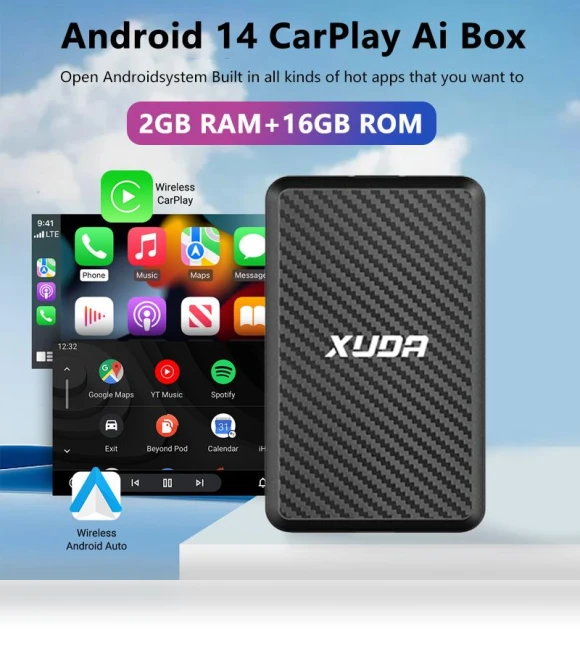 Wireless CarPlay and Android Auto Smart AI Box — Car Accessories & Gadgets, ZoomSpark