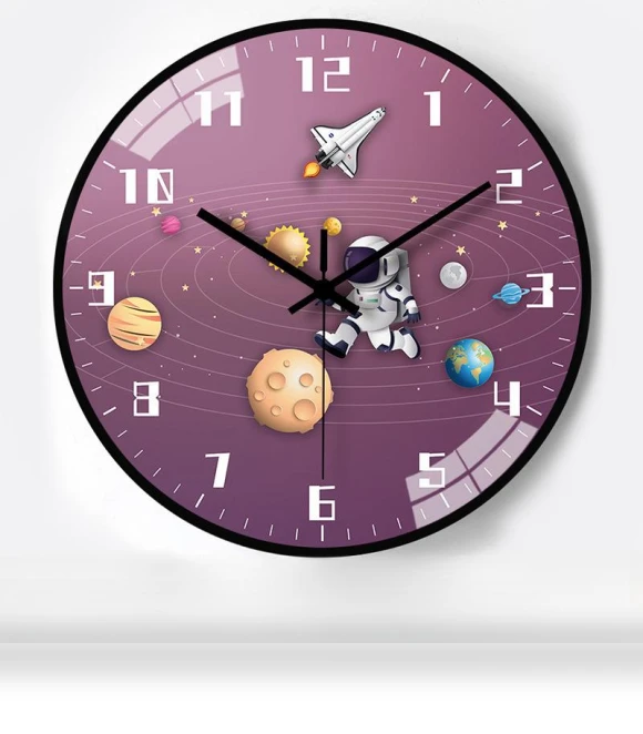 Creative Space Automatic Time Radio Wall Clock — Wall, Window glass film