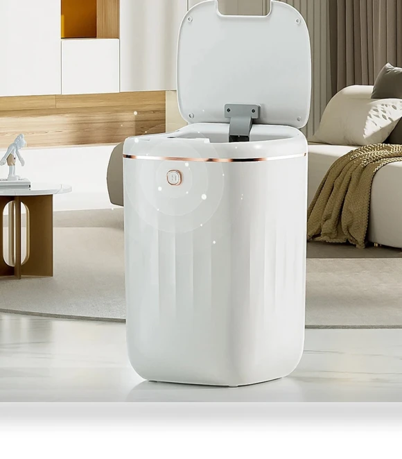 Electric Sensor Trash Bin with UV Light Charging — Waste Baskets, Simple and warm