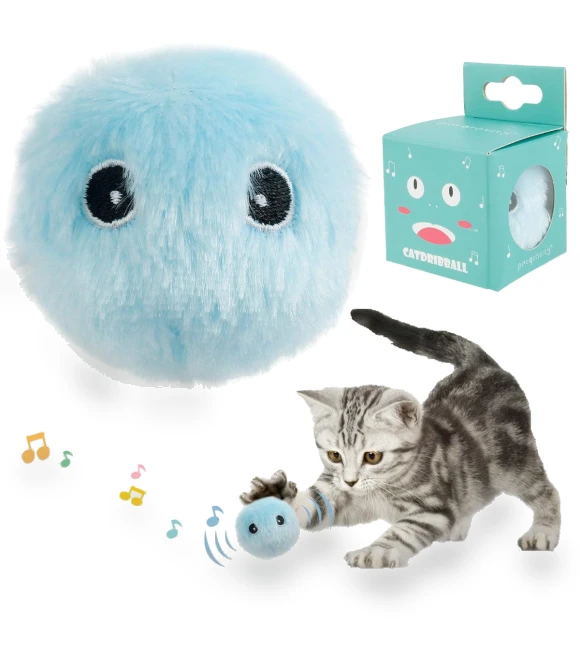 Interactive Plush Electric Ball with Catnip — Cat Playthings, Smart Pet Supplies