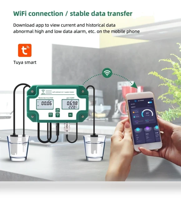 Portable Digital WiFi Water Quality Tester — pH Meters, Pro DIY Tool