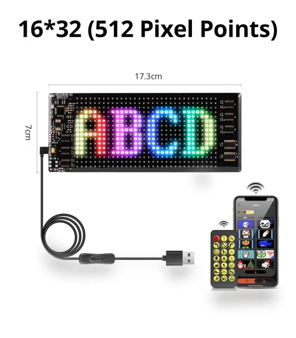 Programmable RGB LED Matrix Display Sign — Dot Matrix Modules, HOME-Auto-001