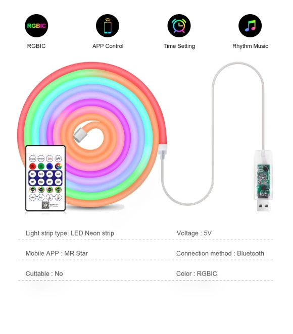 RGBIC Neon LED Strip — LED Strips, HOME-Auto-001