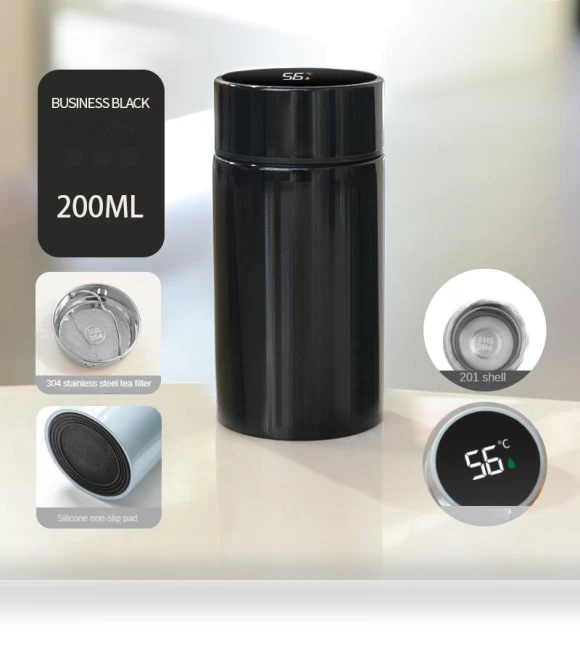 Smart Temperature Display Thermos Bottle — Beverage Warmers, HOME-Auto-001