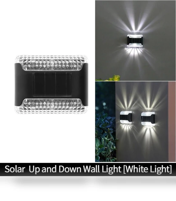 Solar LED Wall Light — Outdoor Post Lighting, Keep Health Care