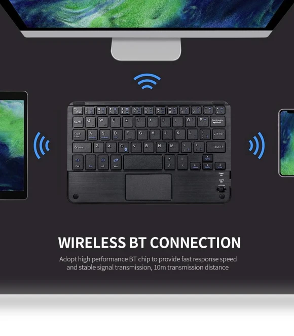 Ultra-Thin Mini Bluetooth Keyboard with Touchpad — Keyboards, DIYelecs