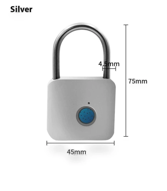 Waterproof Keyless Fingerprint Smart Padlock — Padlocks & Hasps, Three Degrees
