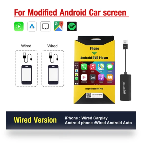 Wireless Car Adapter for Android CarPlay — Stereo Receivers, HOME-Auto-001
