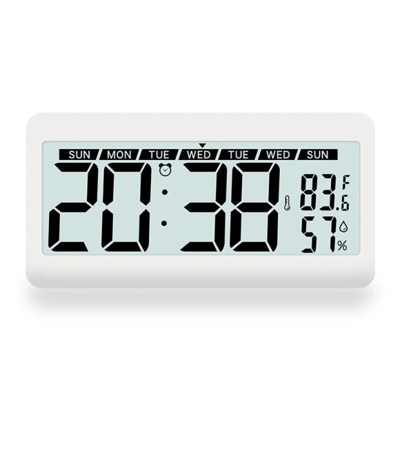 Digital Desk Clock with Alarm, Temperature, and Humidity Display — Clocks, Fashionable bags